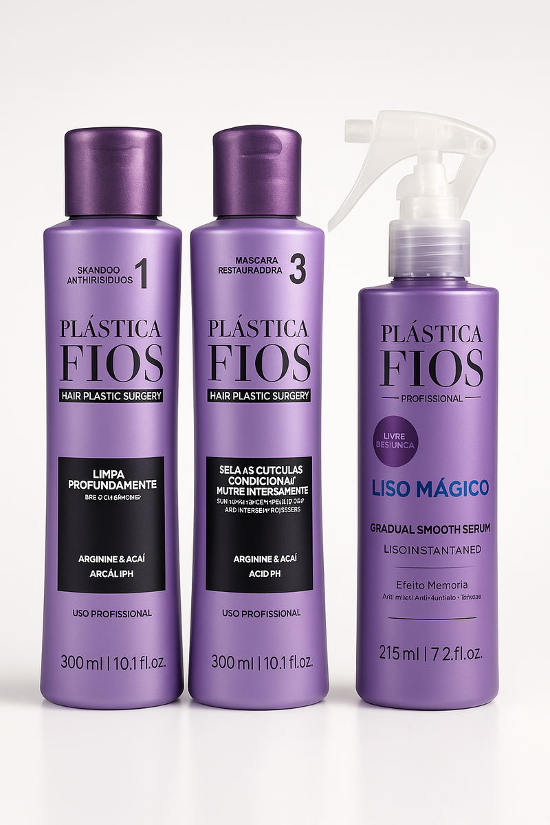 Cadiveu Plastica Dos Fios Sexy Hair Set. Shampoo, balsamo e fluido magico