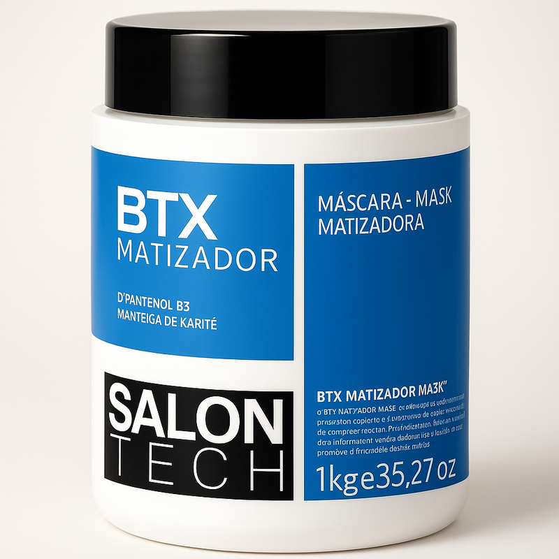 Trattamento per capelli BTX Therapy Matizador di SalonTech: Formula alla cheratina tonificante e lisciante per capelli biondi e con mèches.