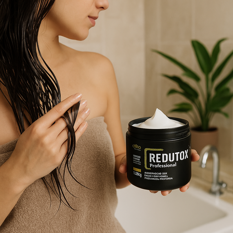 Fio Perfeitto Redutox Mass Reposition Hair Botox Mask 17.6fl.oz e 500g